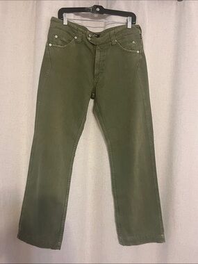 Versace Men's and women’s Olive Straight Jeans
